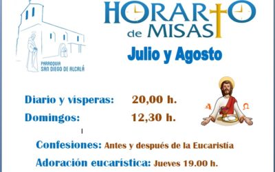 HORARIO MISAS VERANO